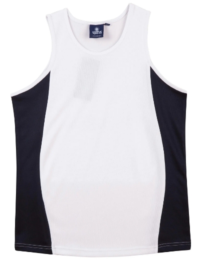 Picture of Winning Spirit, Kids Truedry Contrast Mesh Singlet